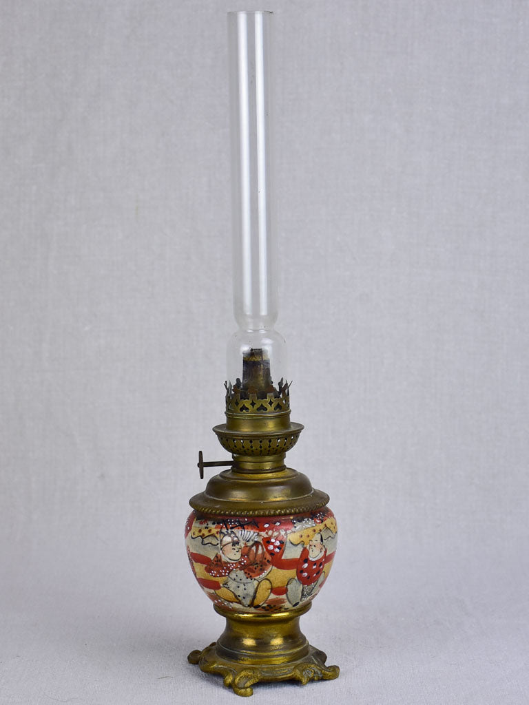 19th Century Japanese oil lamp 15¾"