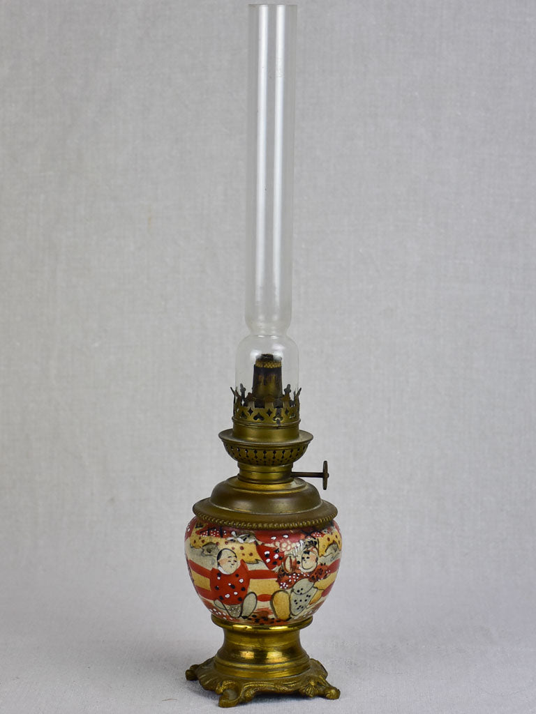 19th Century Japanese oil lamp 15¾"