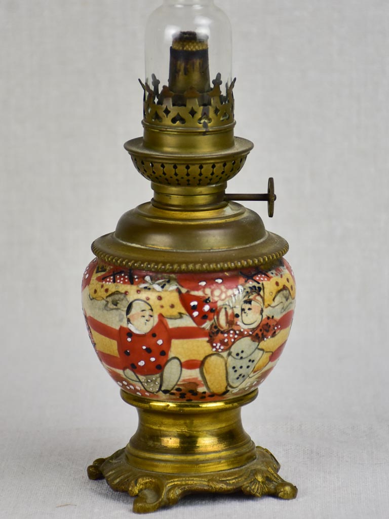 19th Century Japanese oil lamp 15¾"