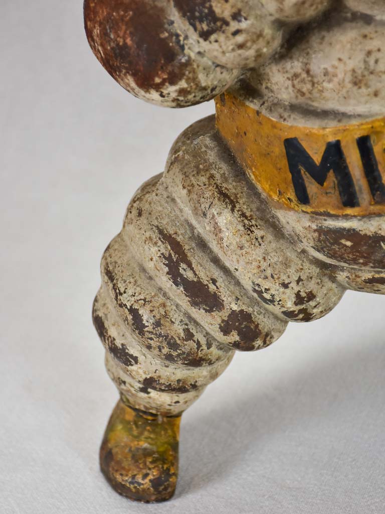 Large 1920's cast iron Michelin man from an air compressor - Bibendum 14¼"