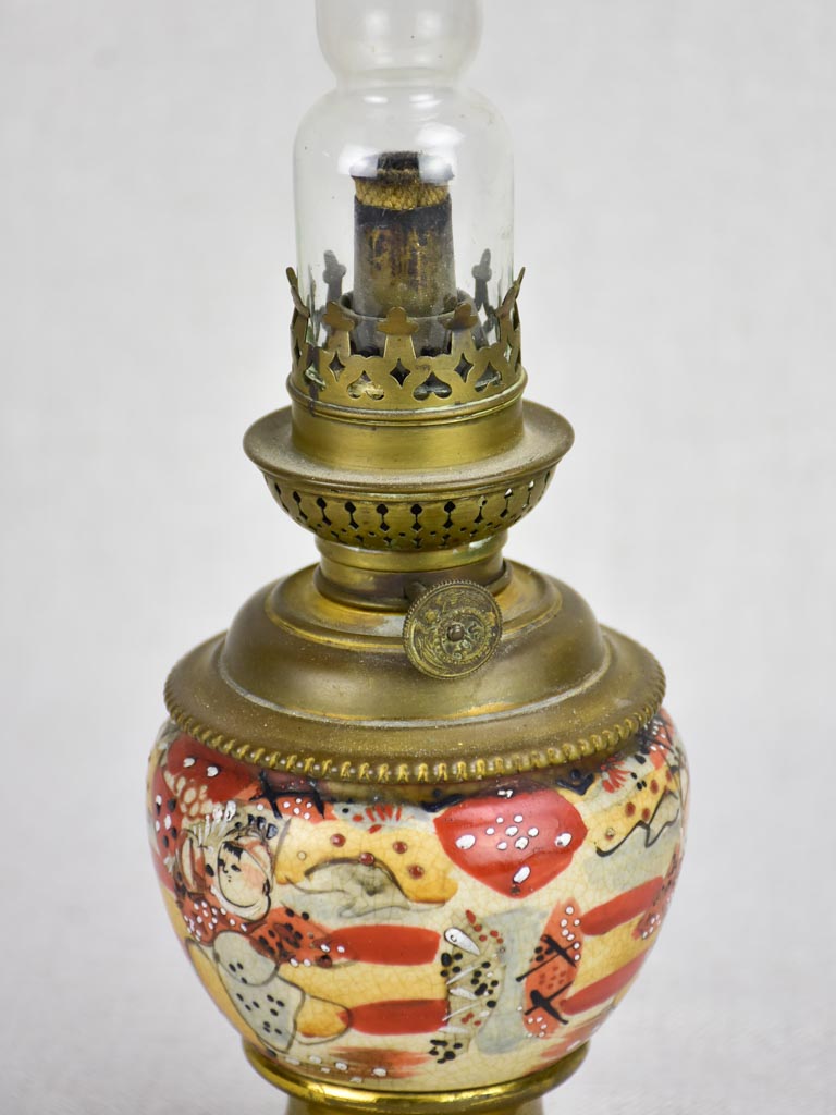 19th Century Japanese oil lamp 15¾"