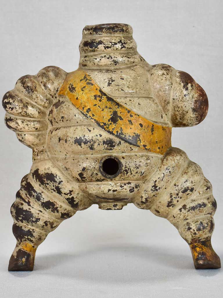 Large 1920's cast iron Michelin man from an air compressor - Bibendum 14¼"