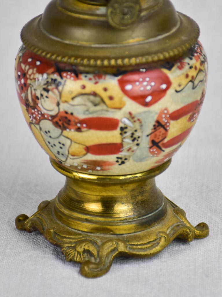 19th Century Japanese oil lamp 15¾"