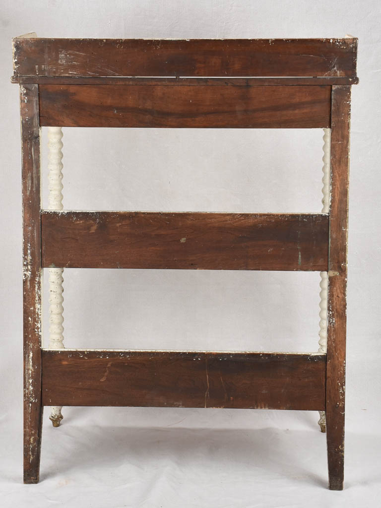 Late 19th century shelving unit with white patina