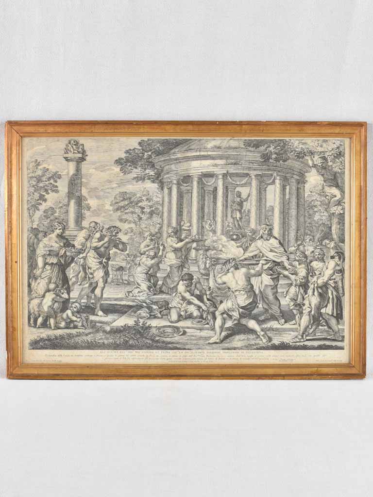 Antique Italian artistic etching