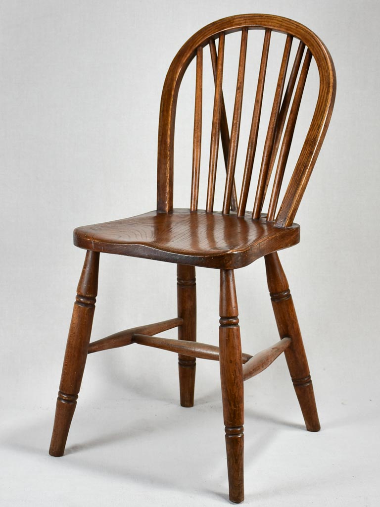 Pair of early twentieth century folk art wooden chairs