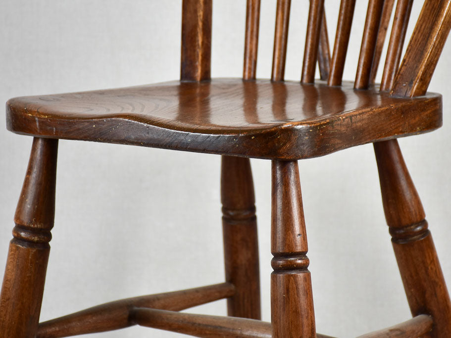 Pair of early twentieth century folk art wooden chairs