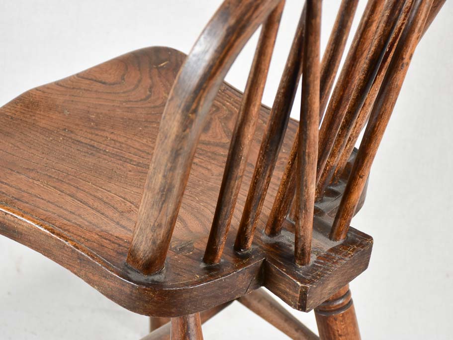 Pair of early twentieth century folk art wooden chairs