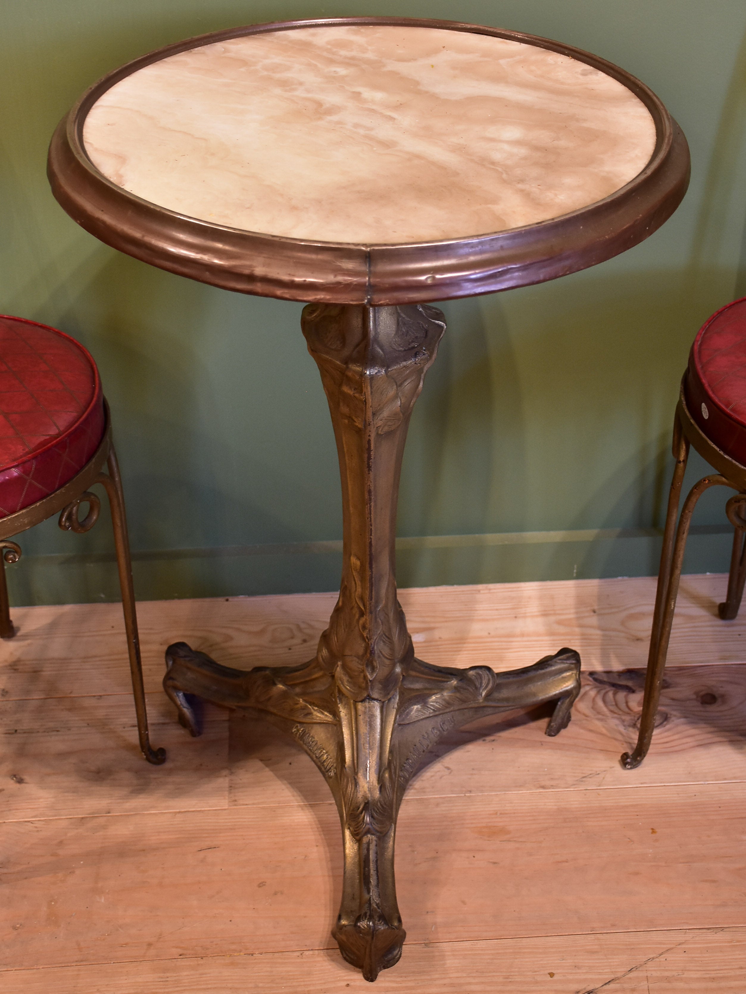 Art Nouveau French round bistro table