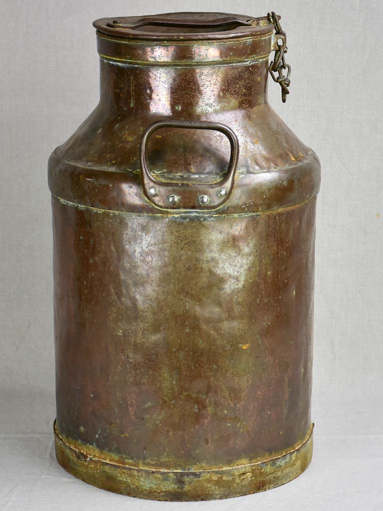 Classic French dairy copper pot