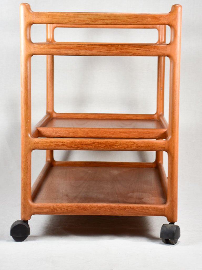 Vintage Scandinavian teak bar cart 18½" x 28¼"