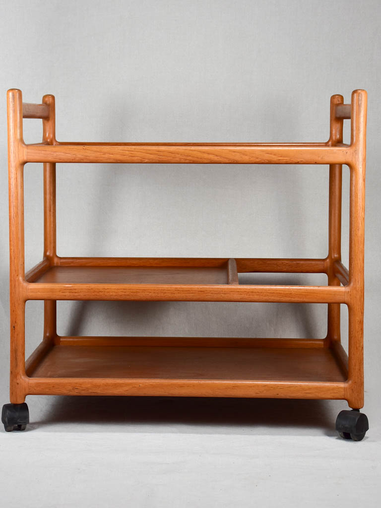 Vintage Scandinavian teak bar cart 18½" x 28¼"