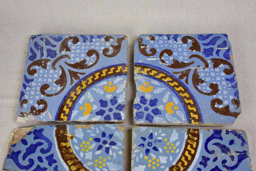 Series of Spanish tiles from the 18th century 7½"