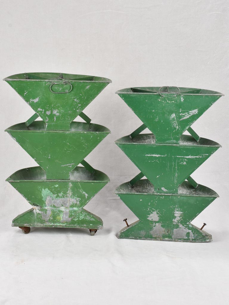 Period Florist Zinc Display Vases