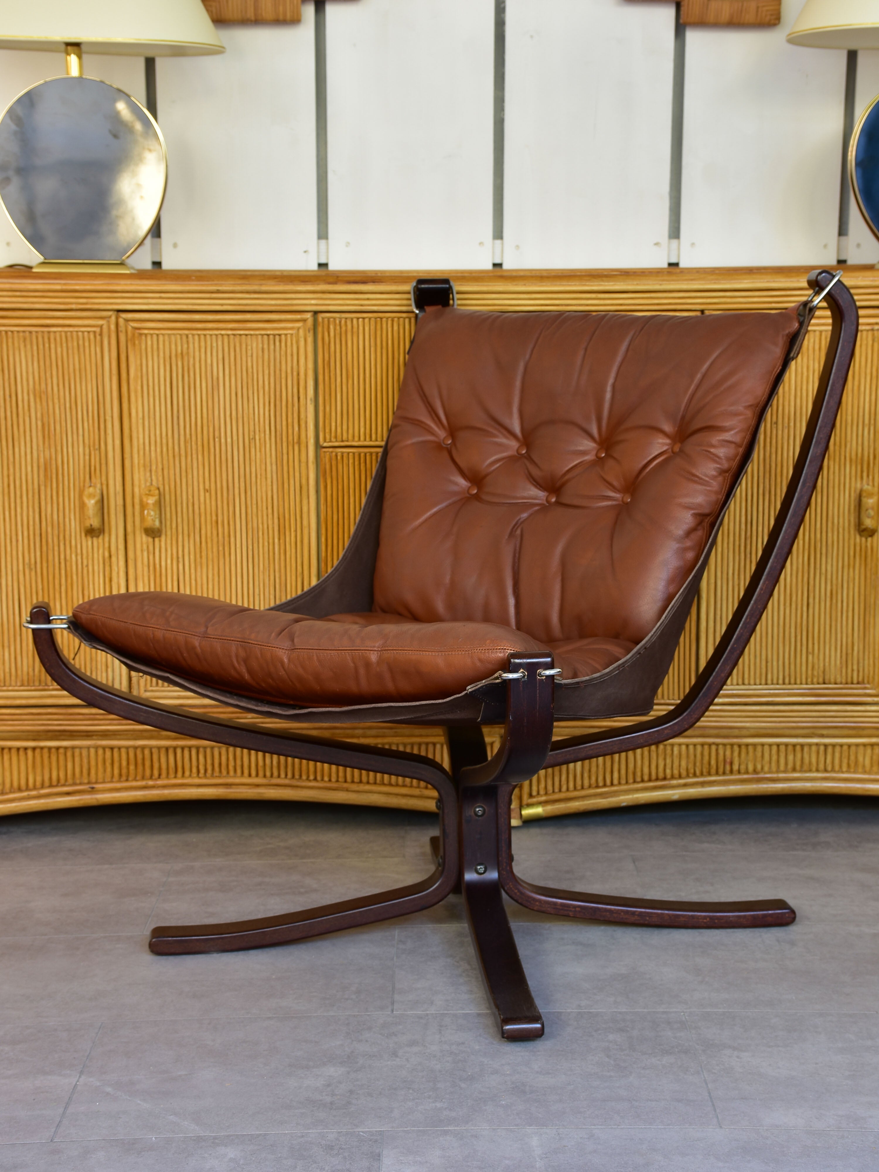 Pair of Norwegian Falcon chairs attributed to Sigurd Ressell