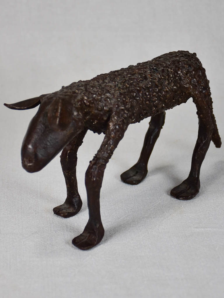 Unusual bronze sculpture of a sheep