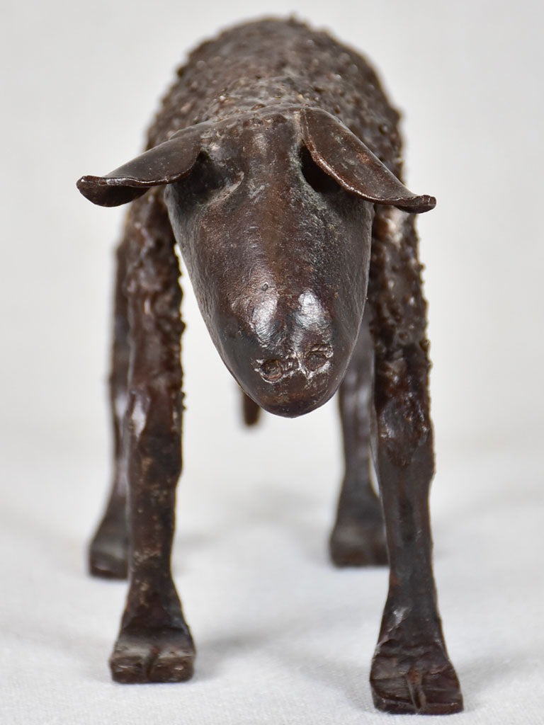 Unusual bronze sculpture of a sheep