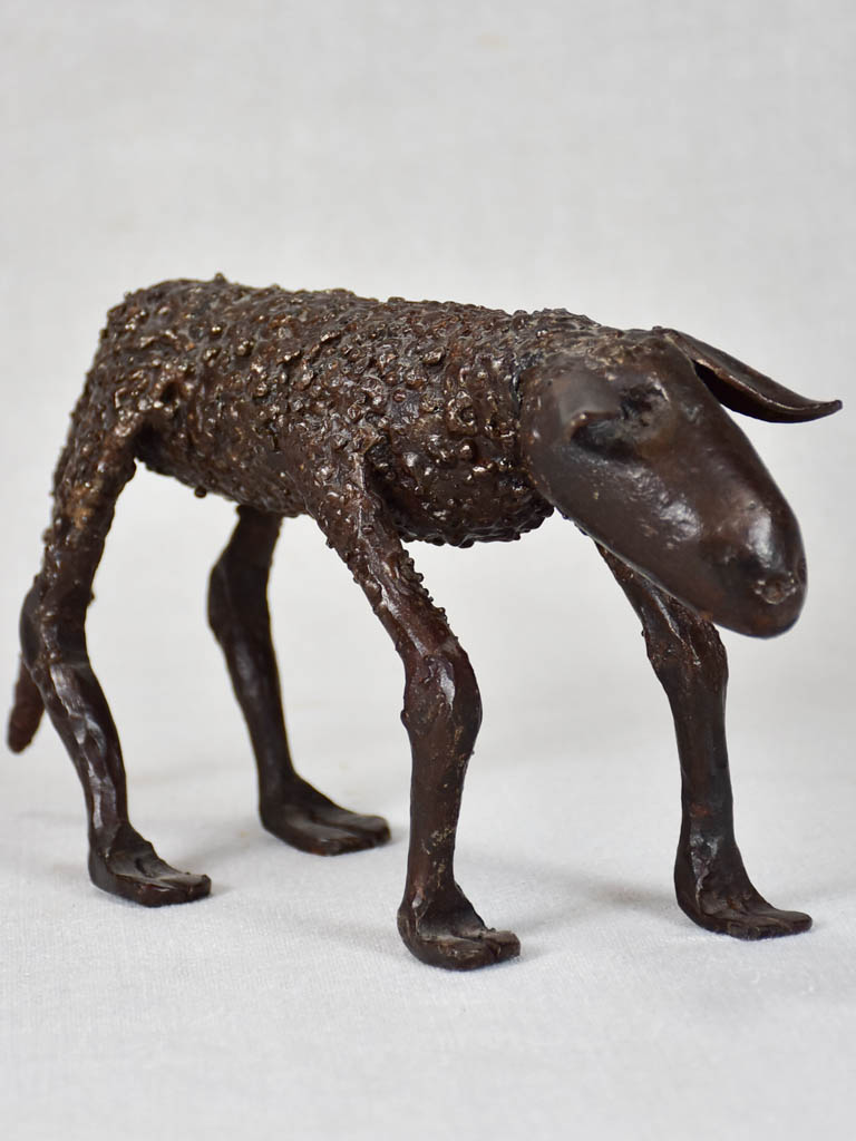 Unusual bronze sculpture of a sheep