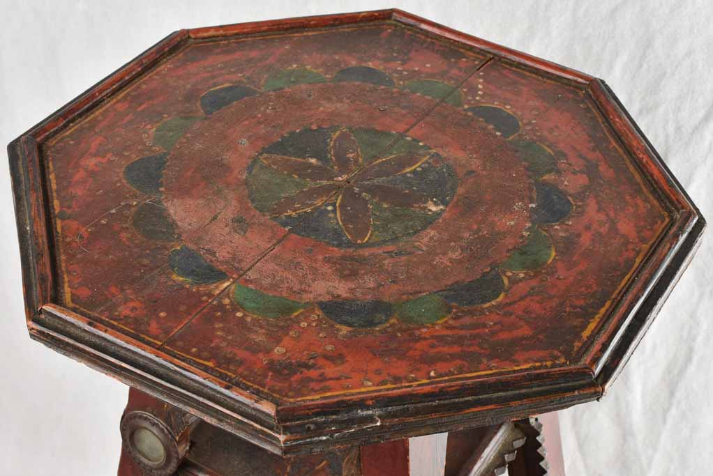 Unusual octagonal top side table