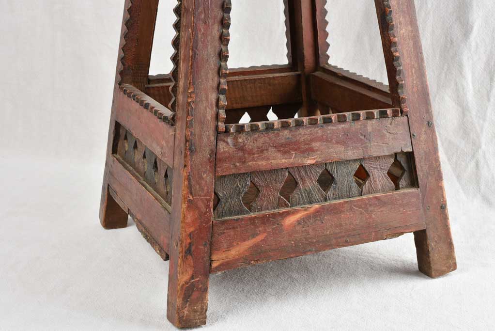 Antique side table with storage