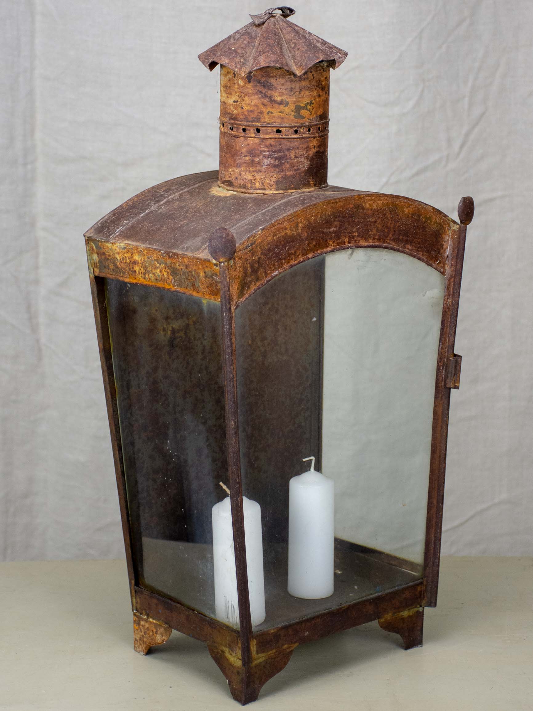 Large antique French wall lantern