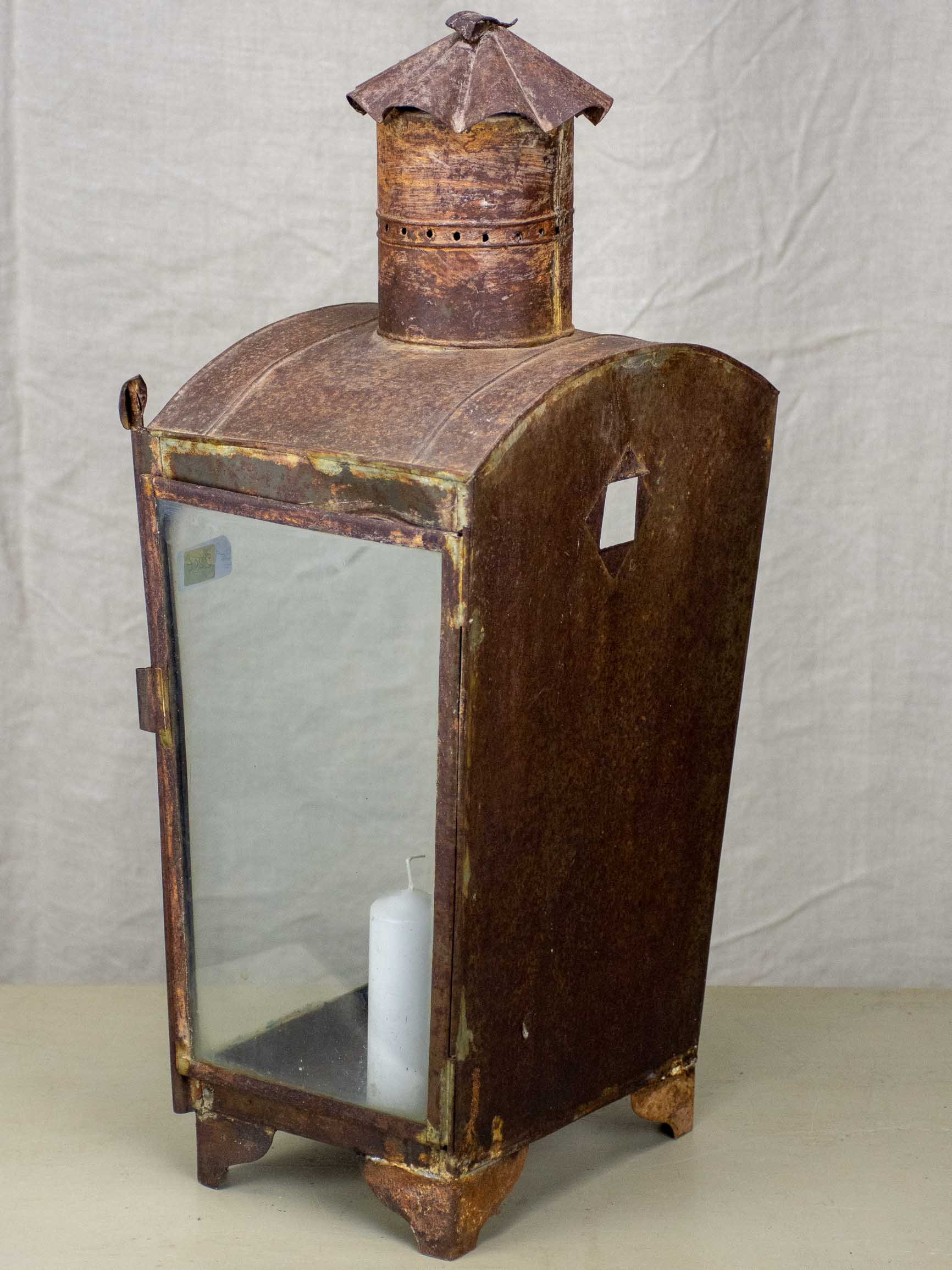 Large antique French wall lantern