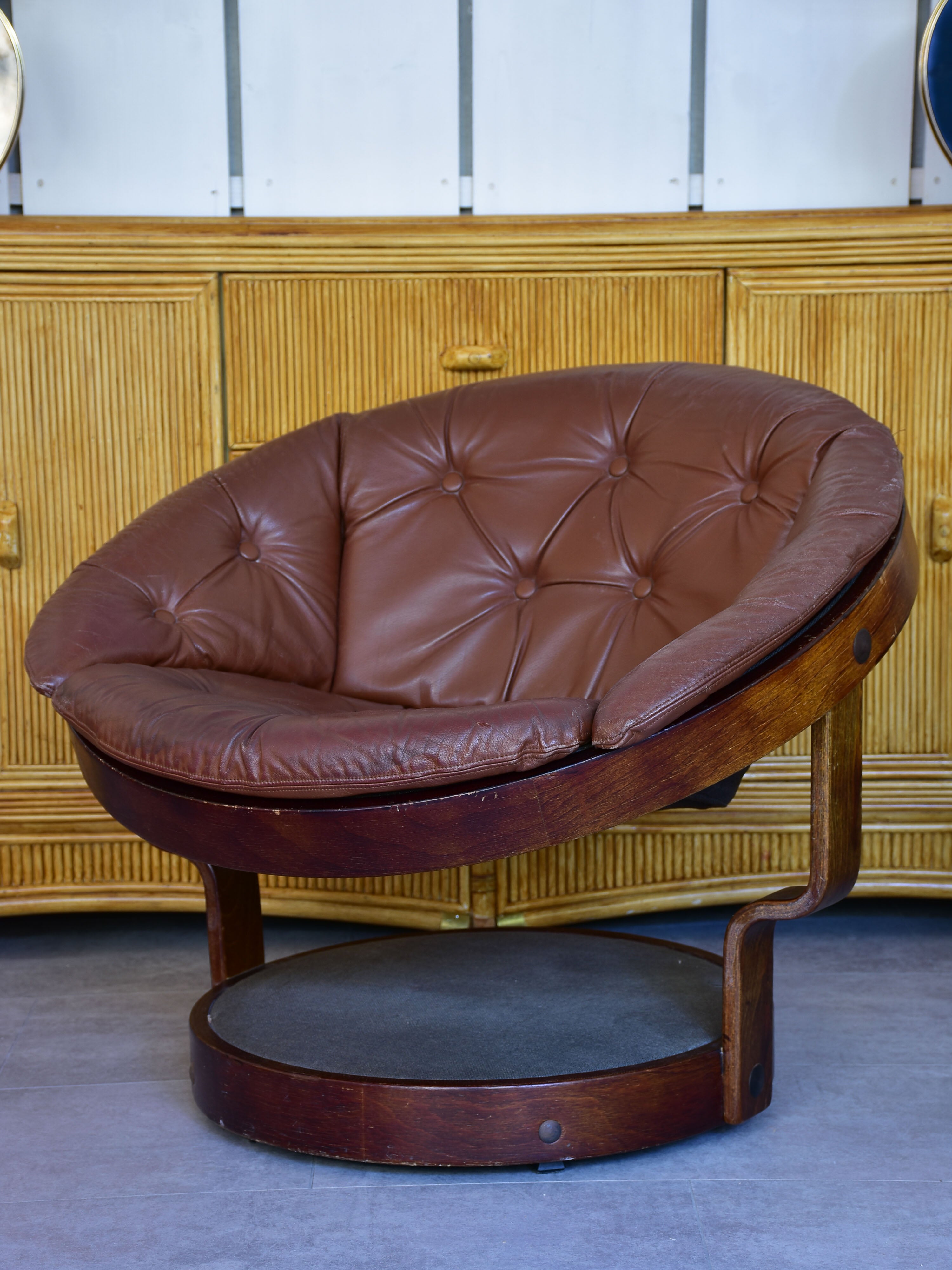 Pair of vintage Convair swivel lounge chairs