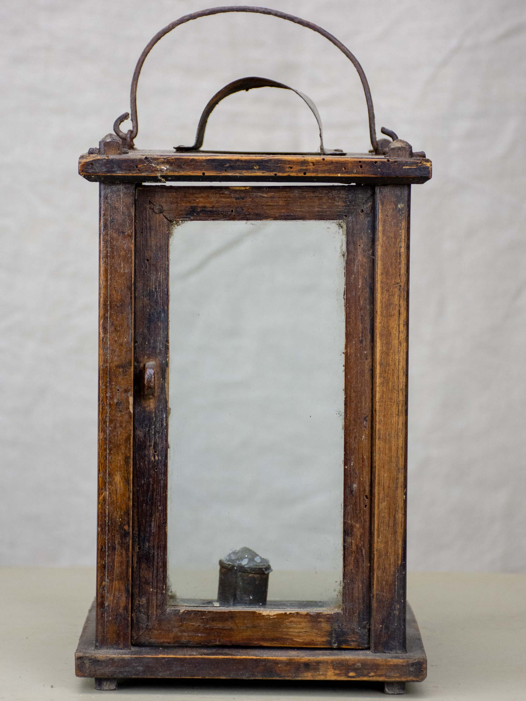 Antique French miner's lantern