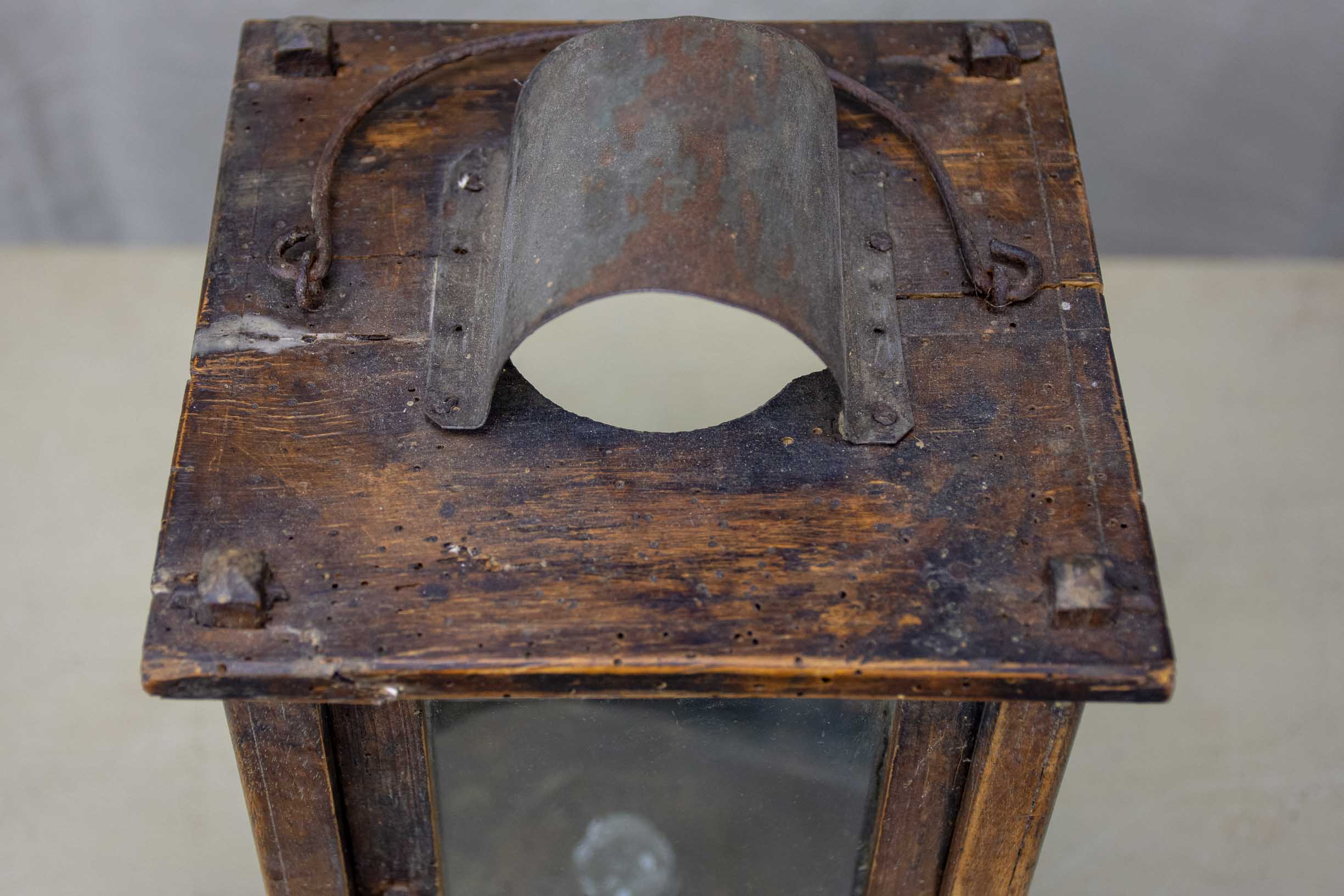 Antique French miner's lantern