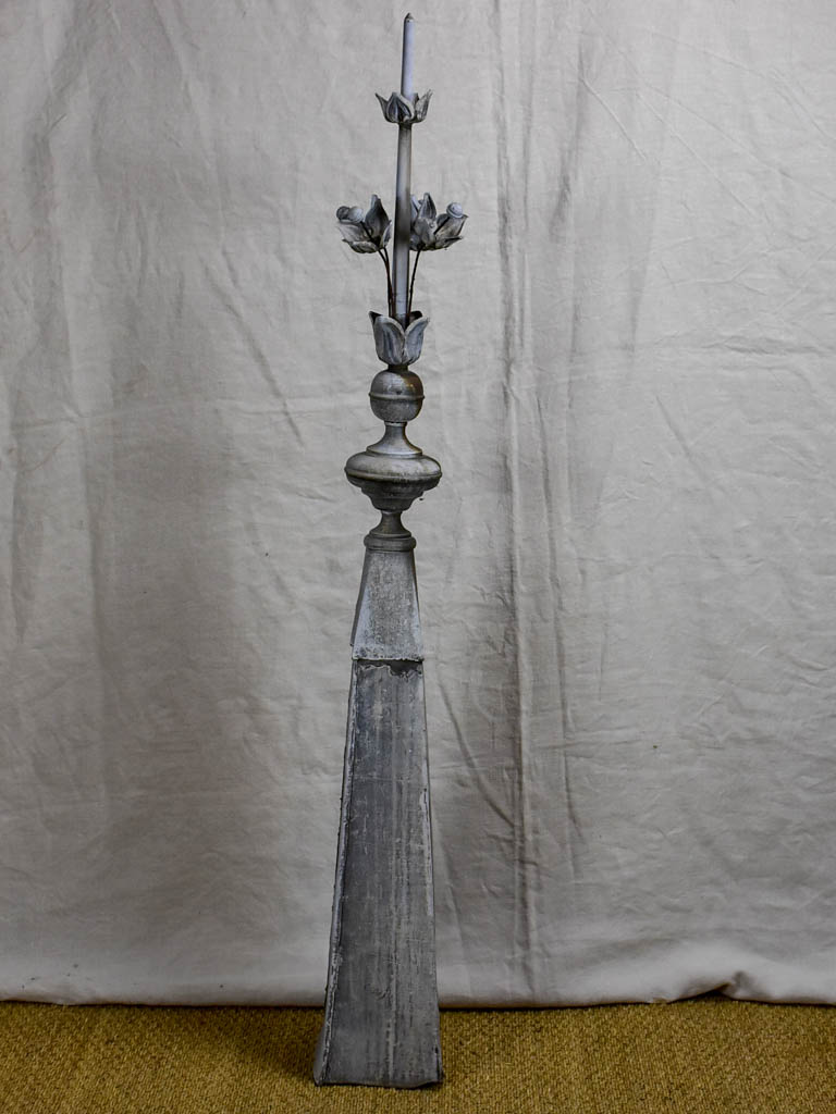 Antique French Lightning rod with flowers