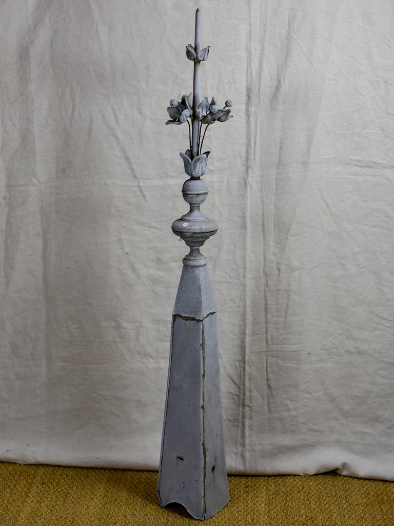 Antique French Lightning rod with flowers