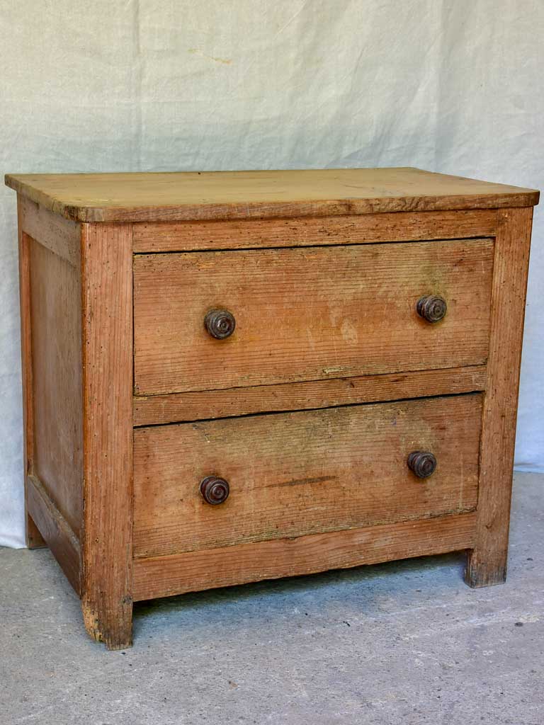 Rustic two drawer commode from a convent