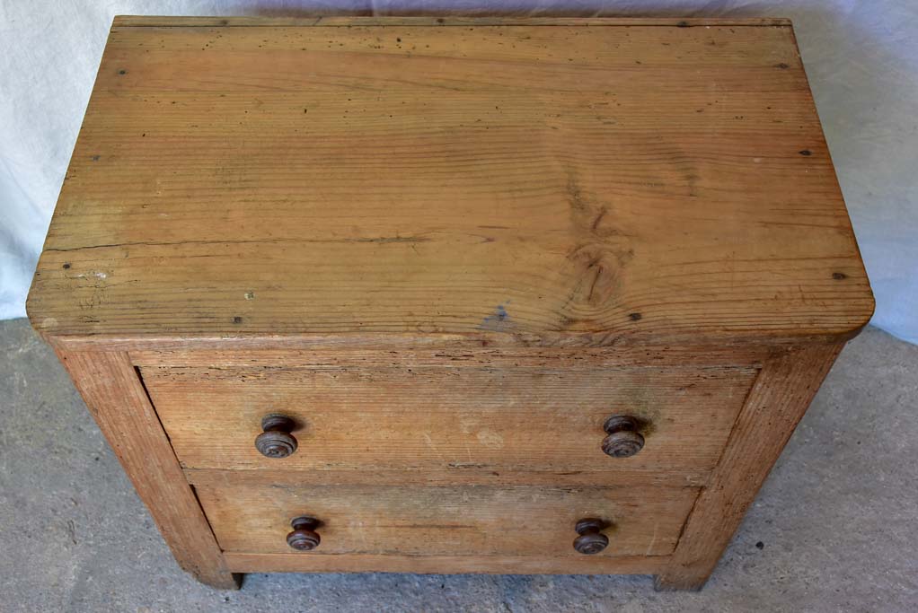 Rustic two drawer commode from a convent