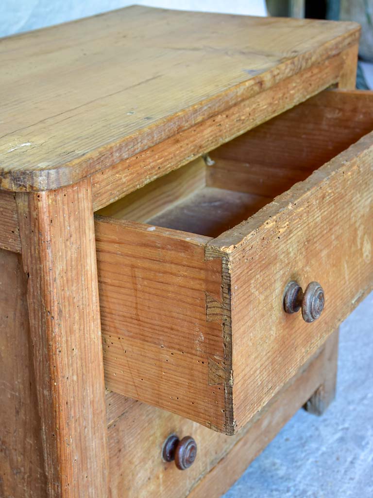 Rustic two drawer commode from a convent