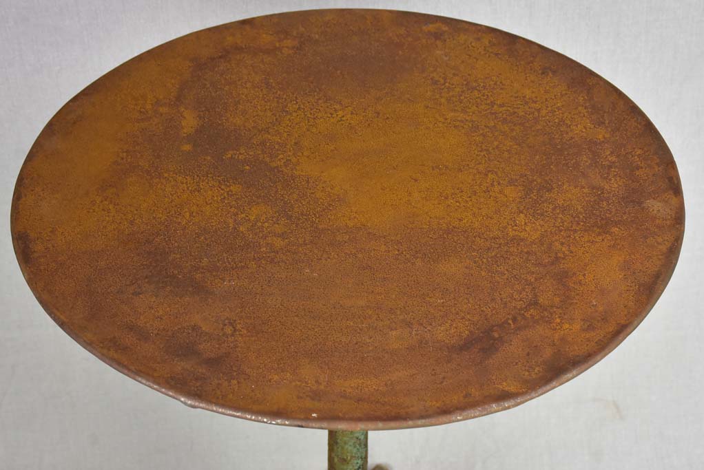 Napoleon III bistro table with claw feet & green patina