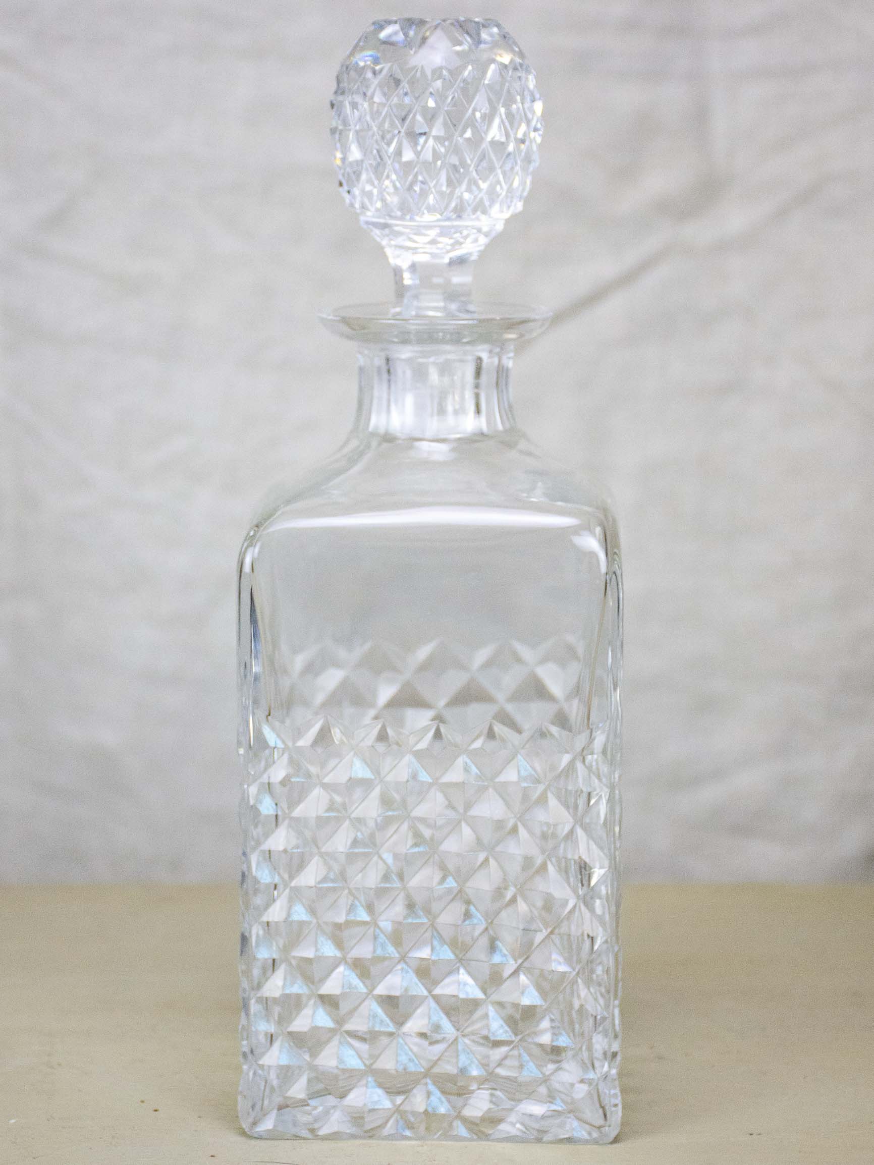 Antique French crystal whisky decanter