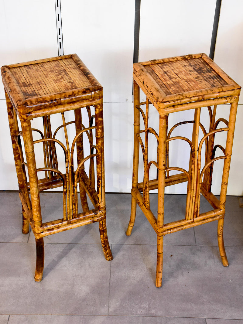 Pair Of Vintage Rattan Side Tables – Chez Pluie