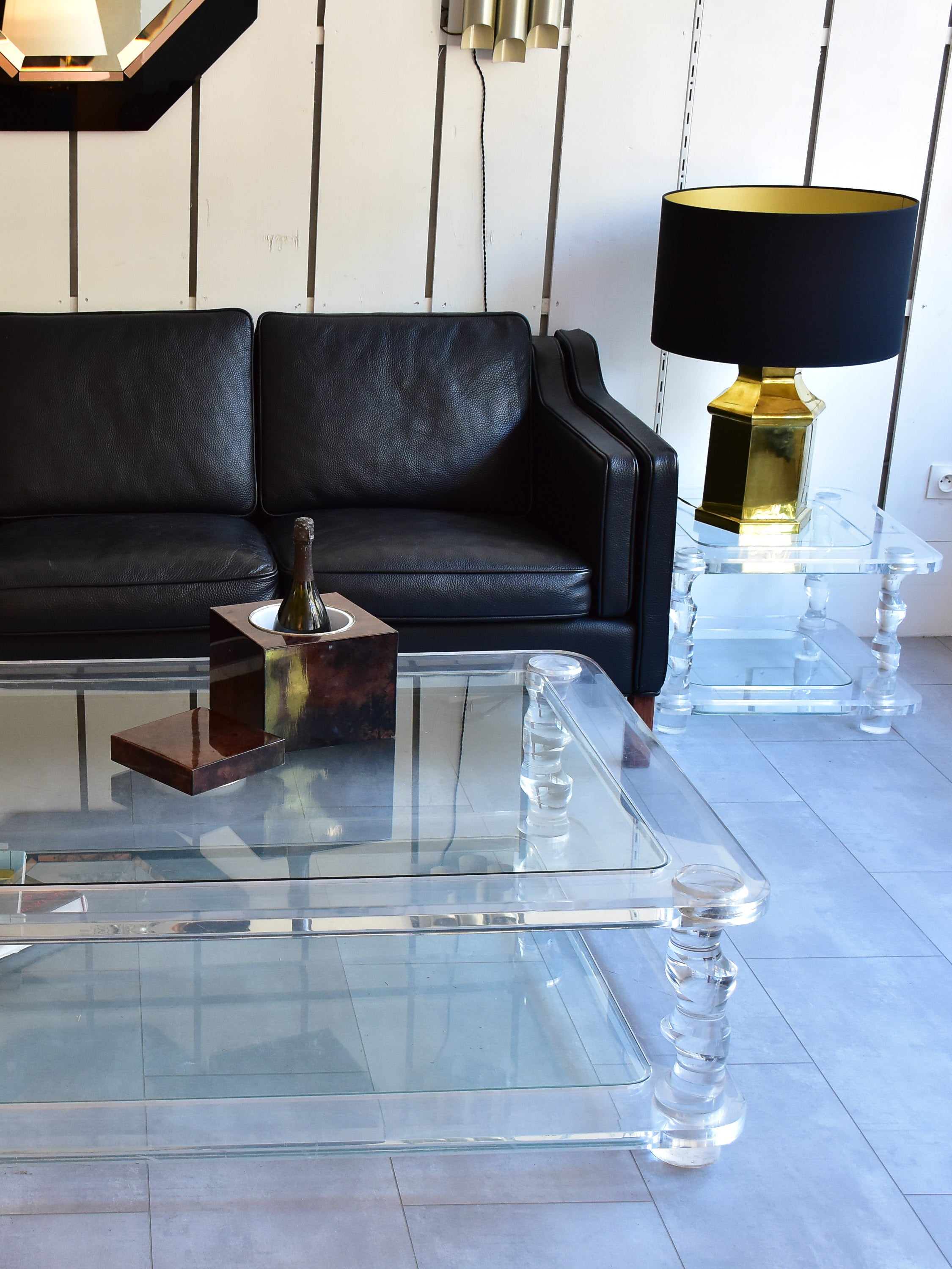 Perspex side tables and coffee table - Romeo Claude Dalle