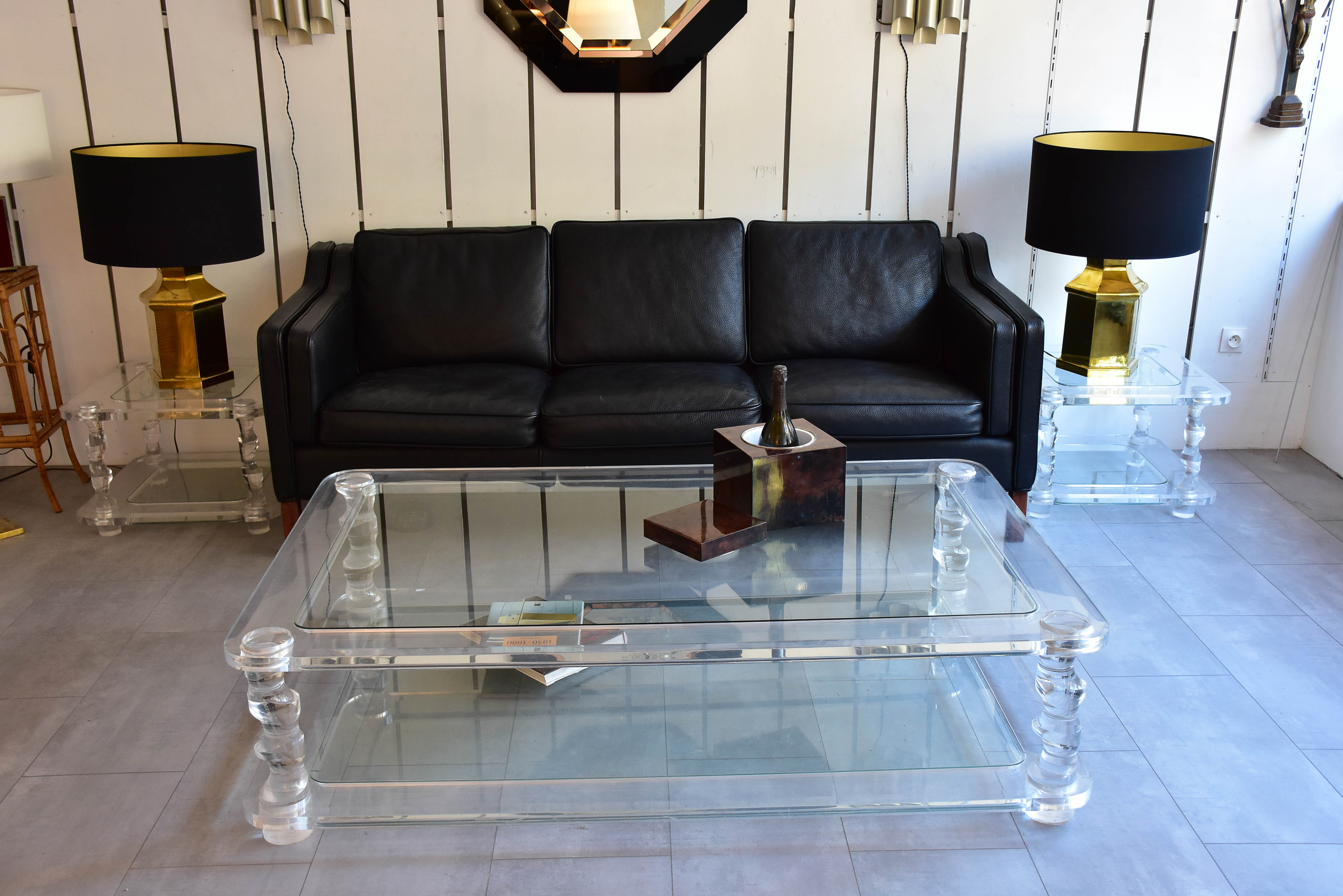 Perspex side tables and coffee table - Romeo Claude Dalle