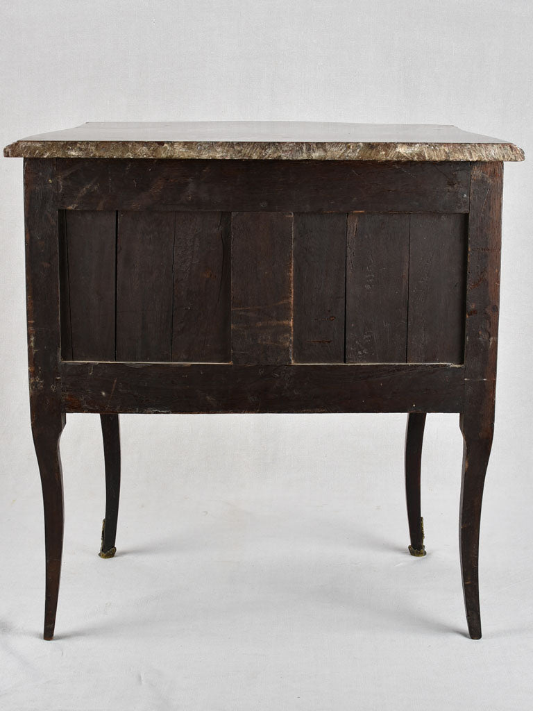 18th century 2 drawer commode with red marble