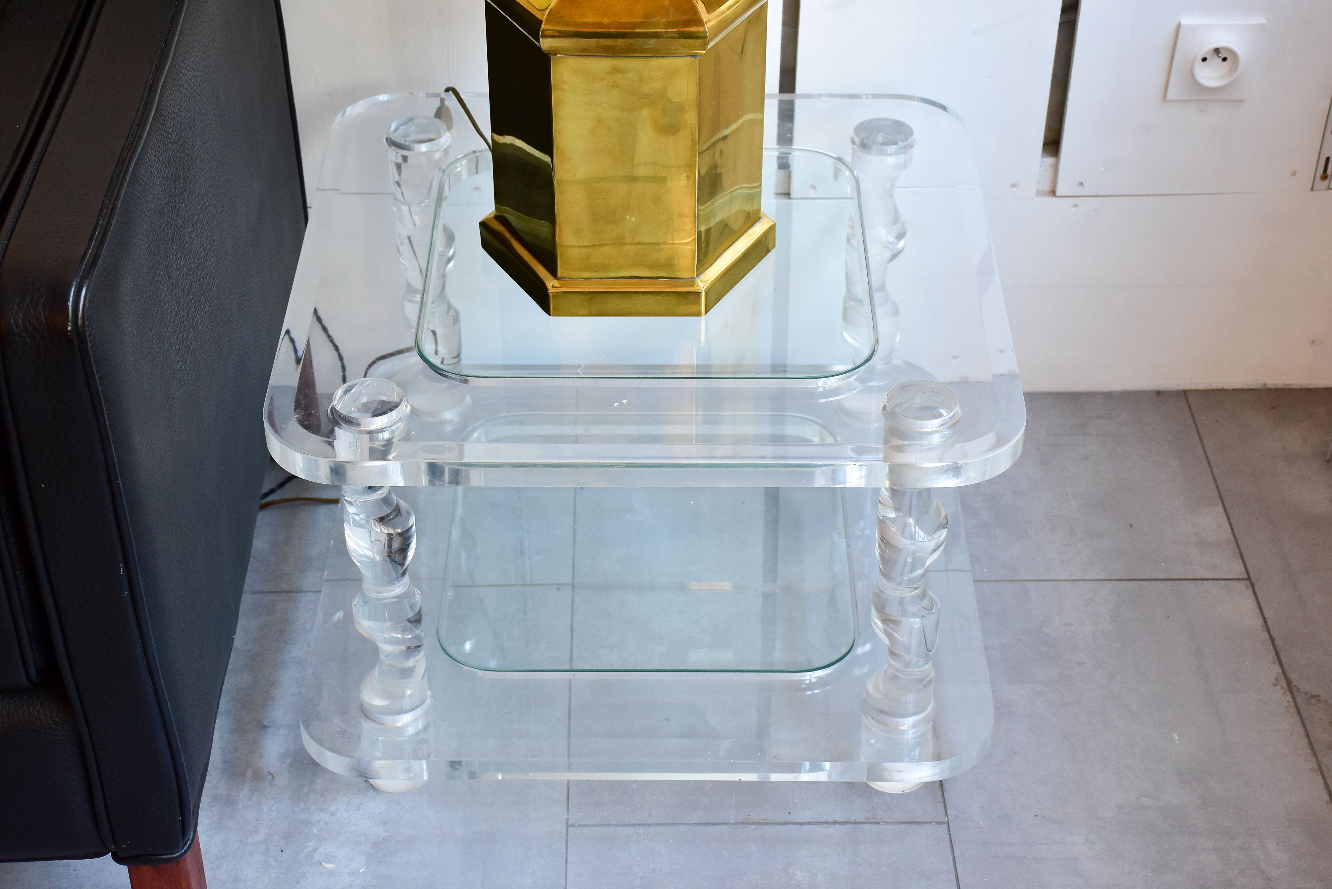 Perspex side tables and coffee table - Romeo Claude Dalle