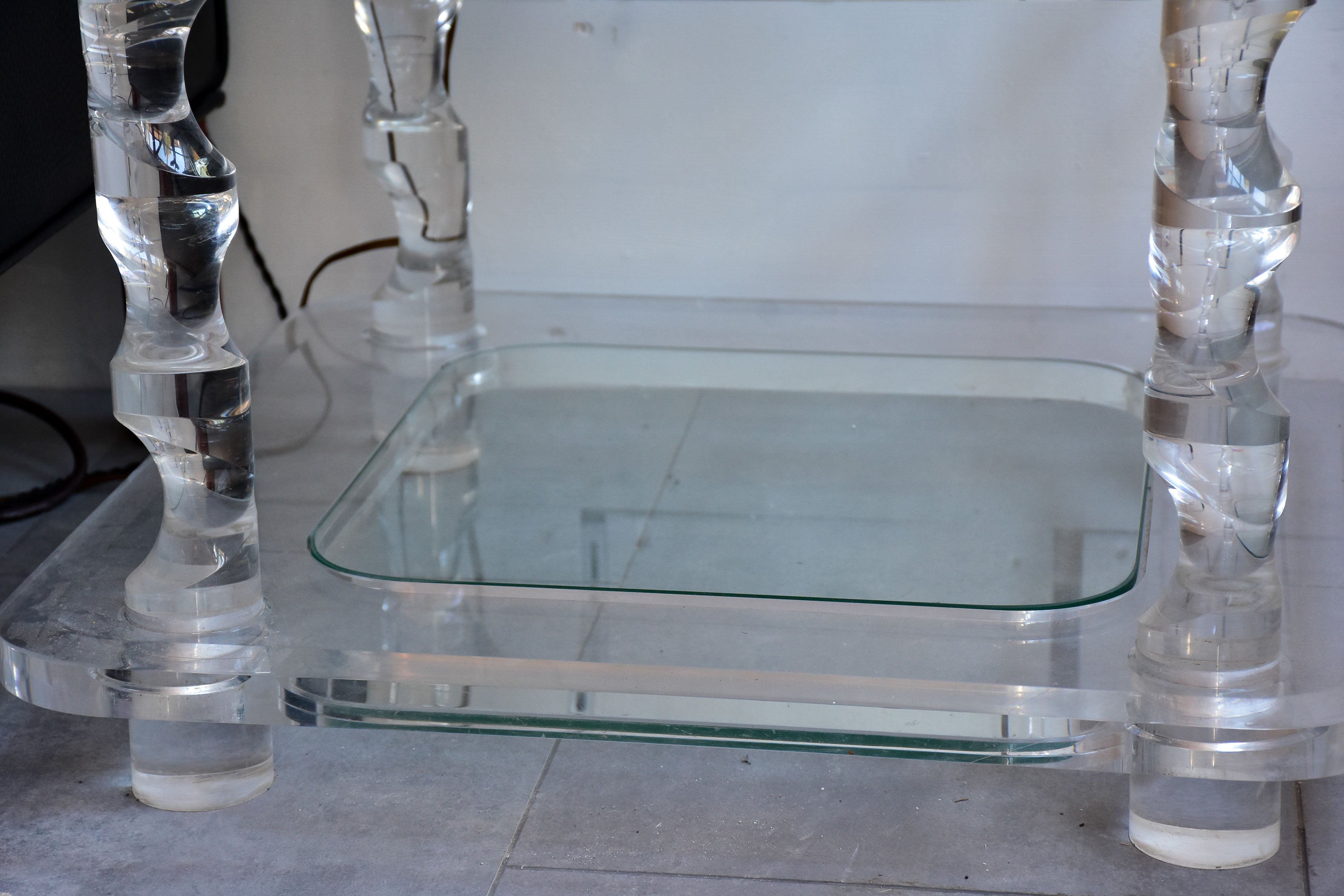 Perspex side tables and coffee table - Romeo Claude Dalle