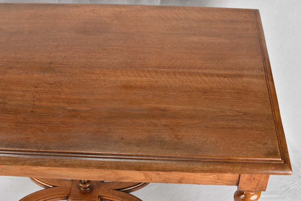 19th century walnut reading table from a library 51¼" x 30¾"