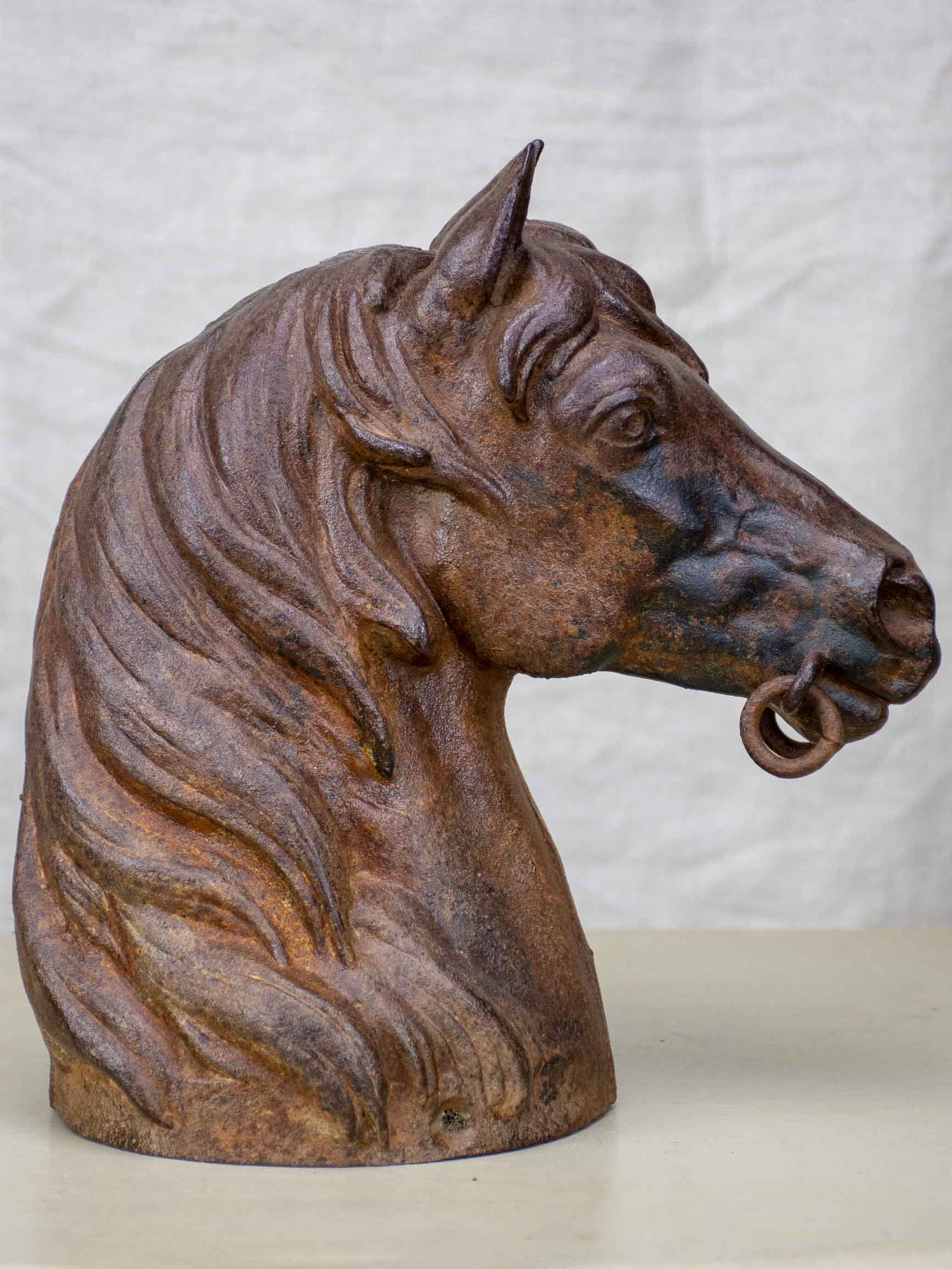 Antique French horse head - cast iron