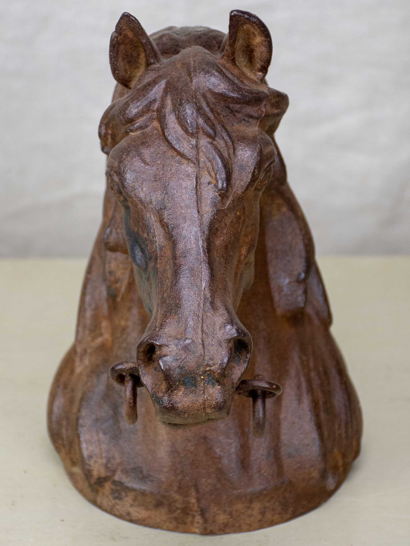 Antique French horse head - cast iron