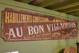 Large rustic antique French sign