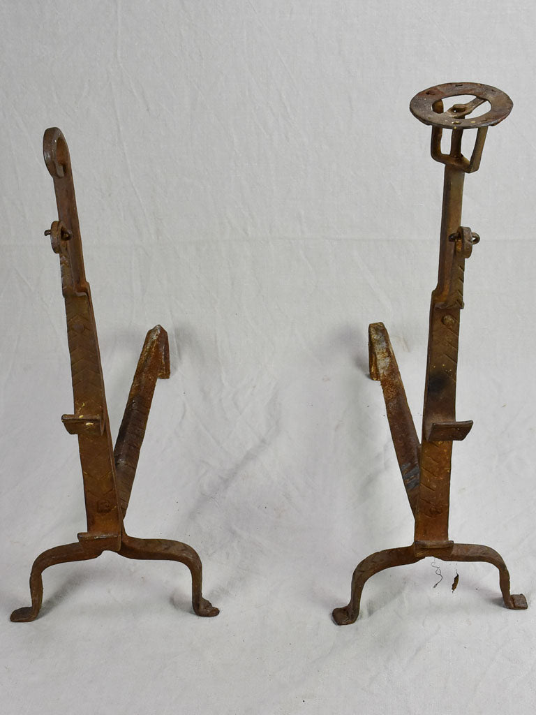 Classic Round-Top Andirons