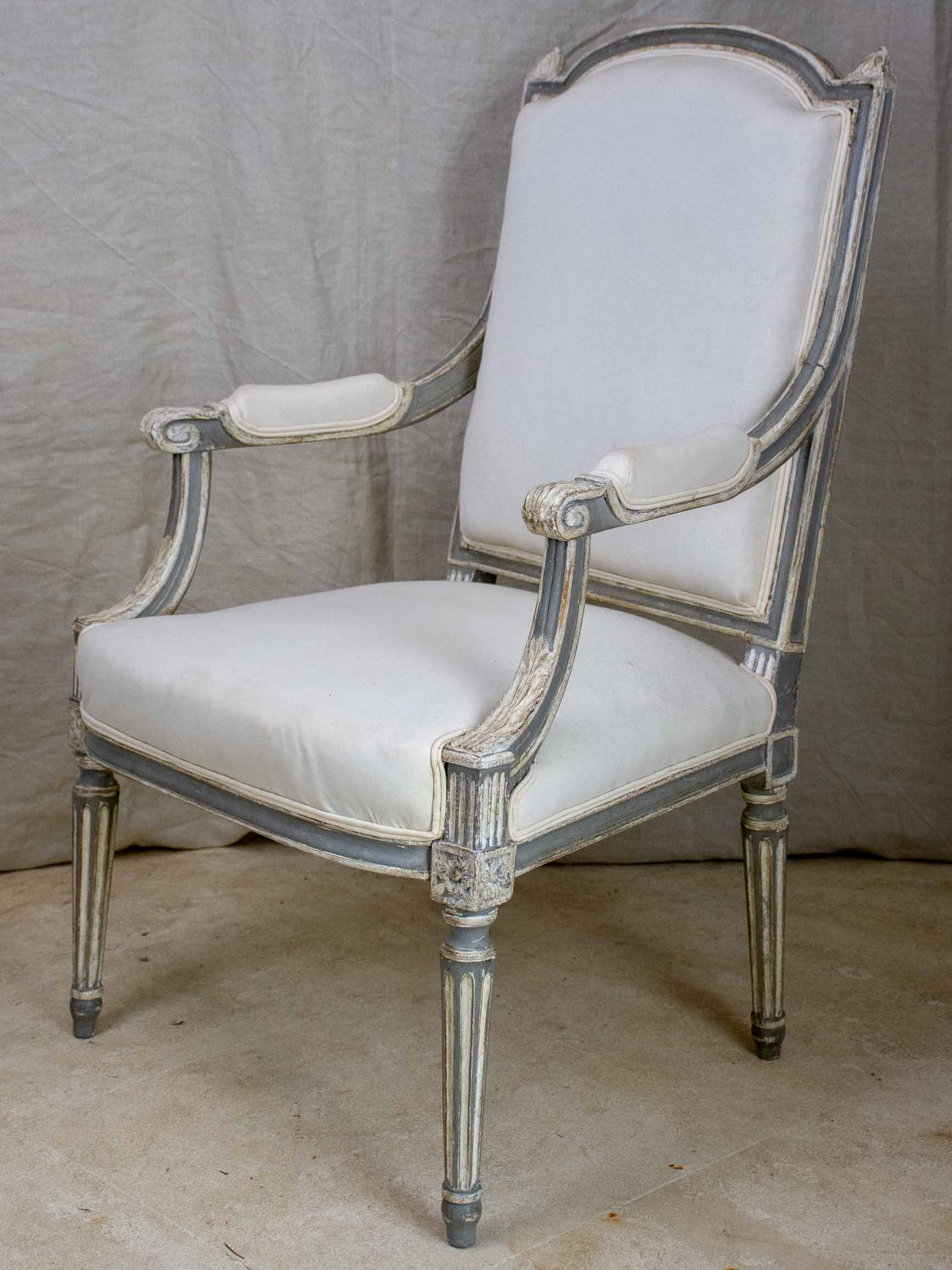 Pair of antique French Louis XVI armchairs