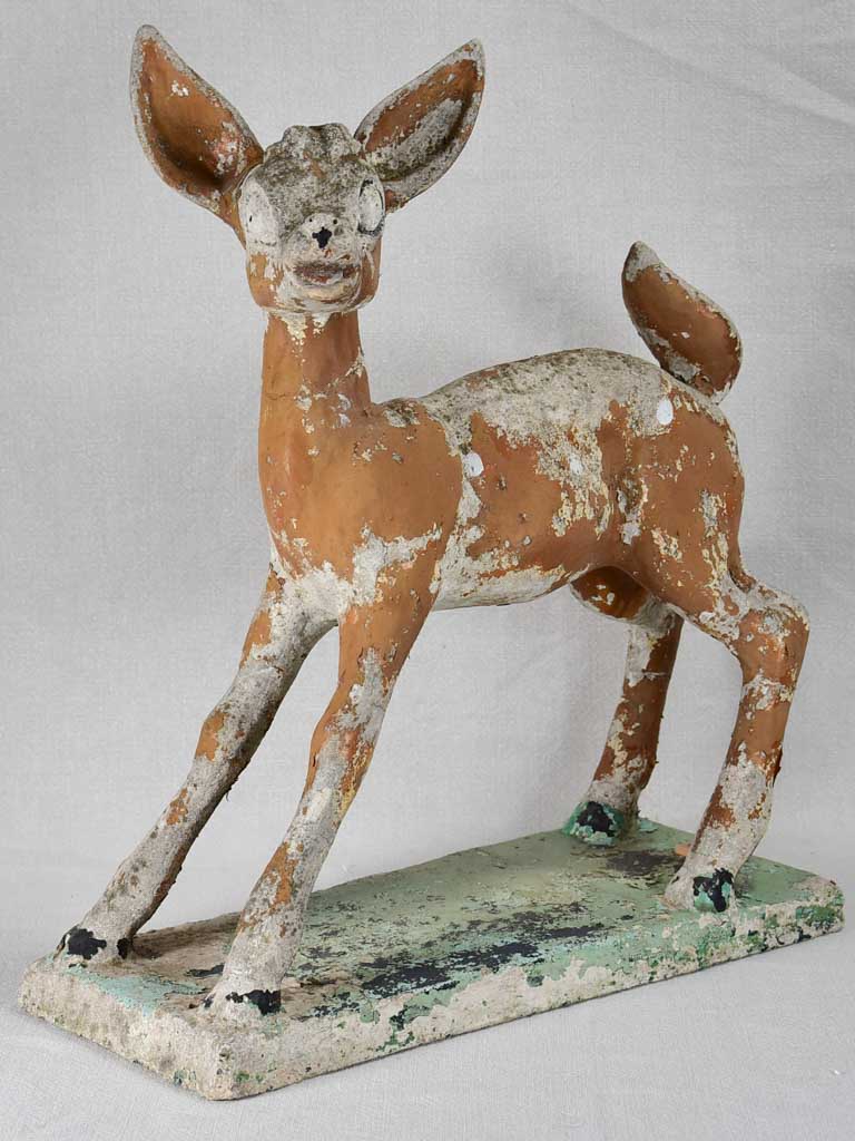 1960s garden statue of a baby deer