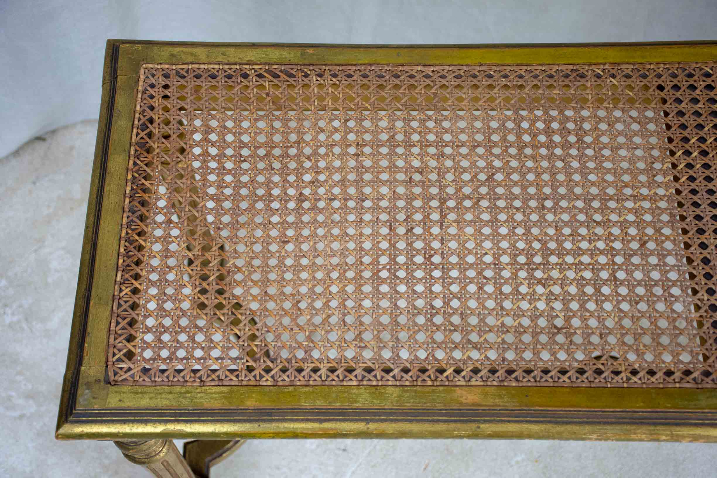 Late 19th Century Louis XVI cane bench